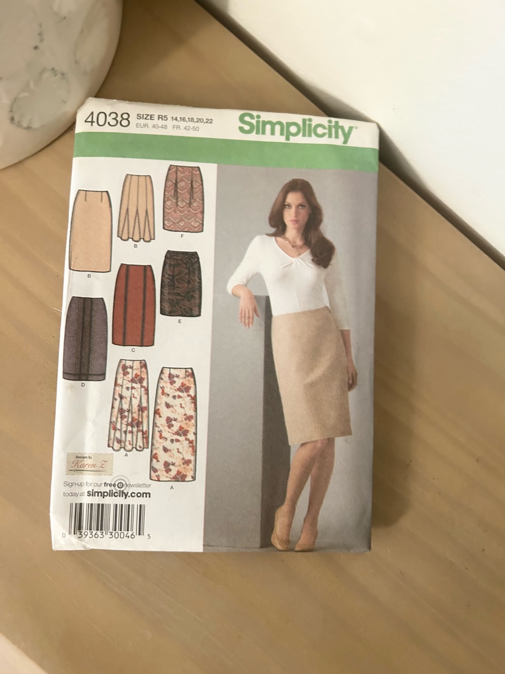 Vintage Simplicity 4038 Misses Skirt Sewing Pattern Sizes 14–22 Easy-to-Sew